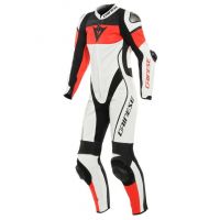 Dainese IMATRA 1PC dámská závodní letní kombinéza bílá/fluo-červená vel.40